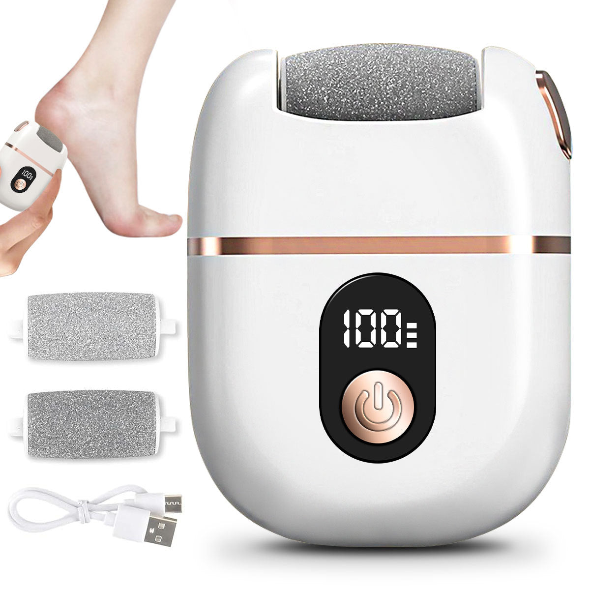 New Electric Callus Remover For Feet, Portable Rechargeable Foot Repair And Grinding Device With Digital Display, Heel Polisher File For Men Women Dry Callus Dead Skin